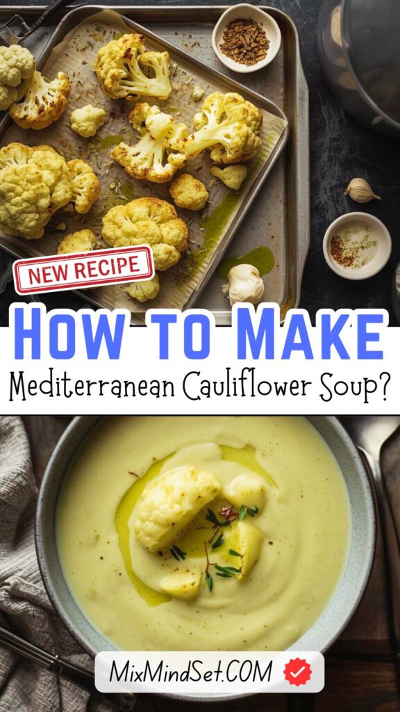 Healthy Mediterranean Cauliflower Soup