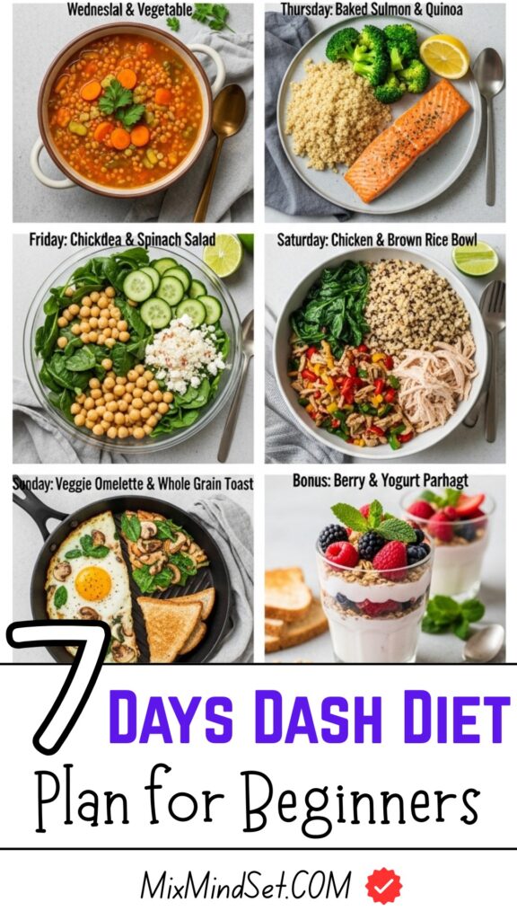 7 Days Dash Diet Meal Plan for Beginners