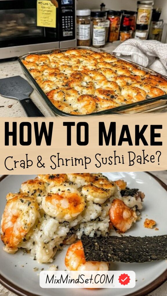 Easy Crab and Shrimp Sushi Bake Recipe