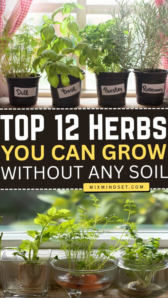 12 Herbs You Can Grow Without Any Soil