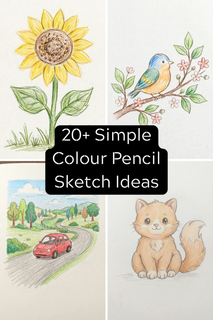 20+ Colour Pencil Drawing Ideas