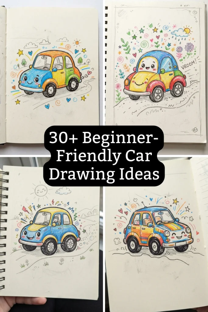 30+ Easy Car Drawing Ideas (Step by Step)