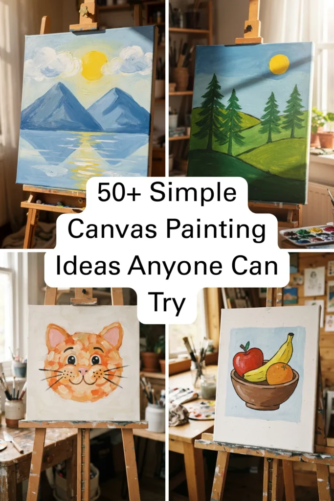 50+ Painting Ideas on Canvas for Beginners (Templates)